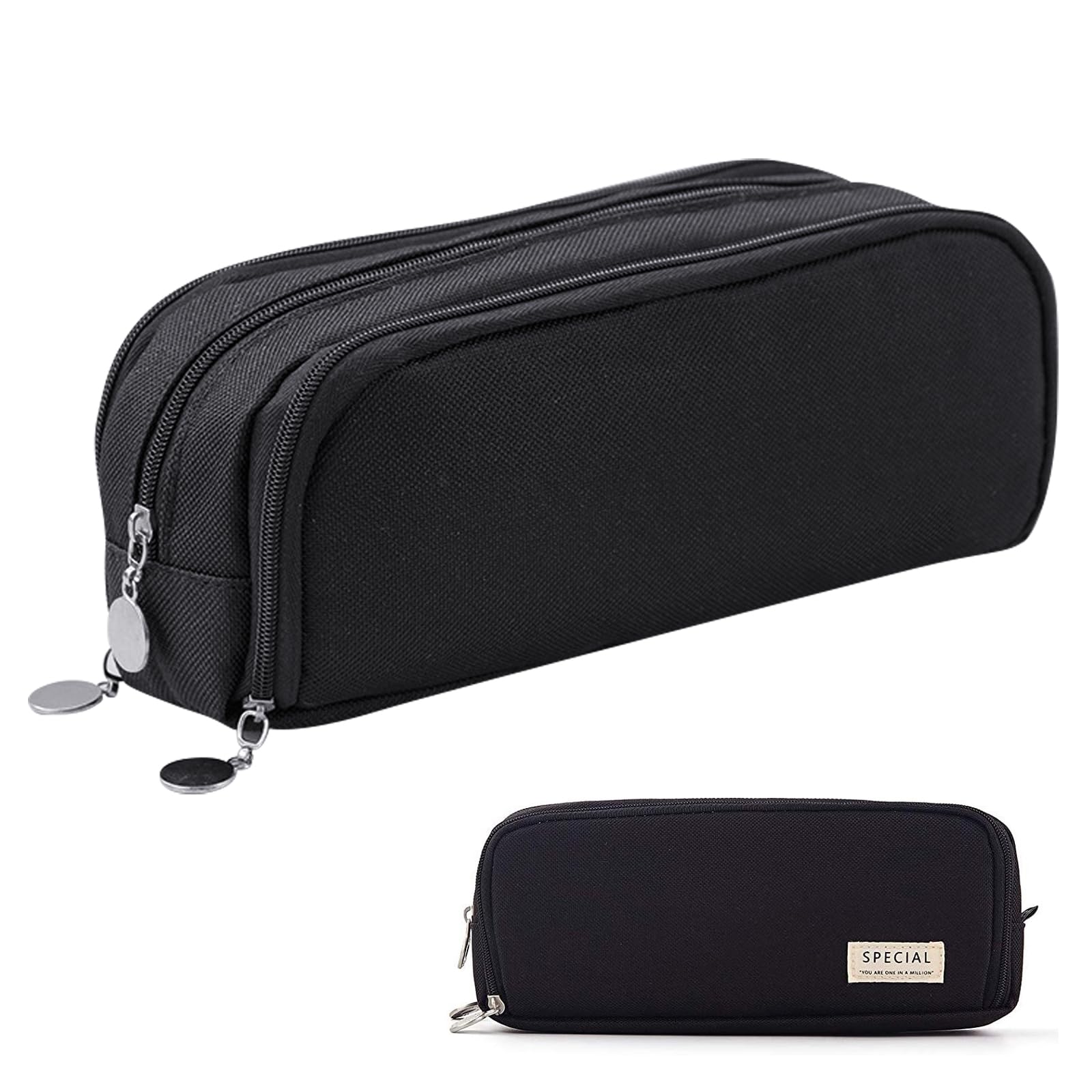 TYXHXTF Pencil Case Large Capacity Pencil Pouch 3 Compartments for Girls Boys Women Men, Multifunctional Pen Bag Stationery Organizer for School and Office