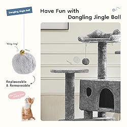 DUMOS 54-inch Indoor Cat Tree Tower –Multi-Level