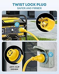 Kohree 30 Amp Generator Cord and Pre-drilled Power