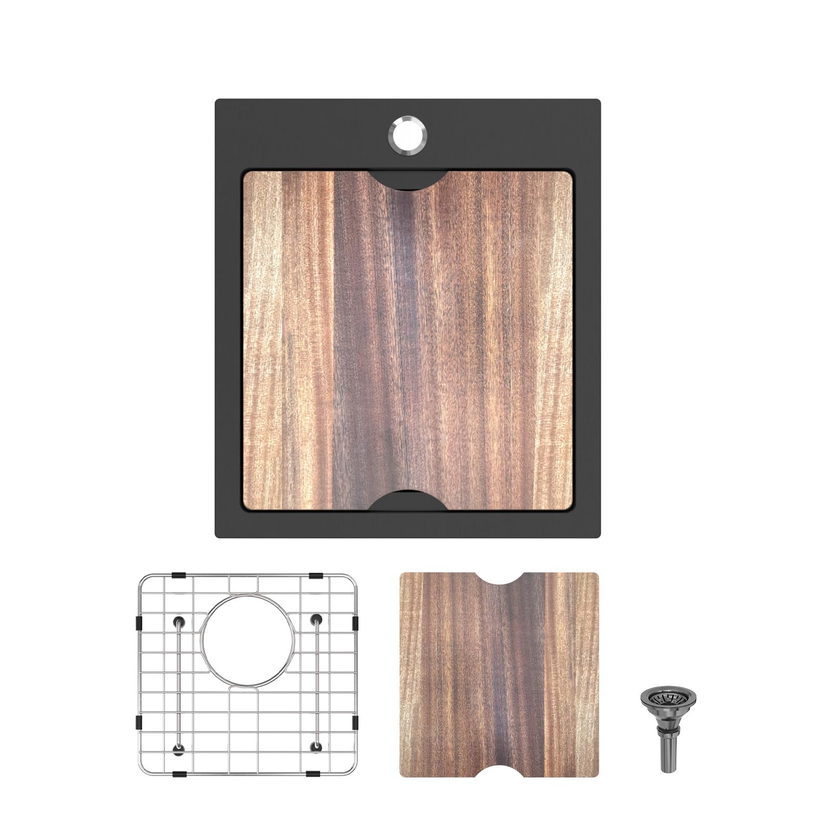 17 inch Kitchen Sink Black Drop In