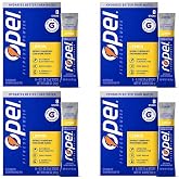 Propel Lemon Electrolyte Powder Packets, Zero Sugar, 8 Count, Pack of 4 Box | Single serve sticks with vitamins in a STAW carton, stir into a water bottle for refreshing flavor at home, work or school
