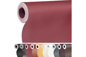 BONAIER Leather Repair Patch, Self-Adhesive Leather Repair Tape, Large Reupholster Leather Patches for Furniture Couch Chairs Car Seat (Dark Red, 17x79 inch)