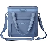 CORE FlipBack Leakproof No-Zip Easy Open Magnetic Lid Cooler | 12- 26 Can, Zipperless Seal, Leakproof, Easy Open and Close, Seals in Cold, Interior Hardliner, Food Safe, Easy Clean