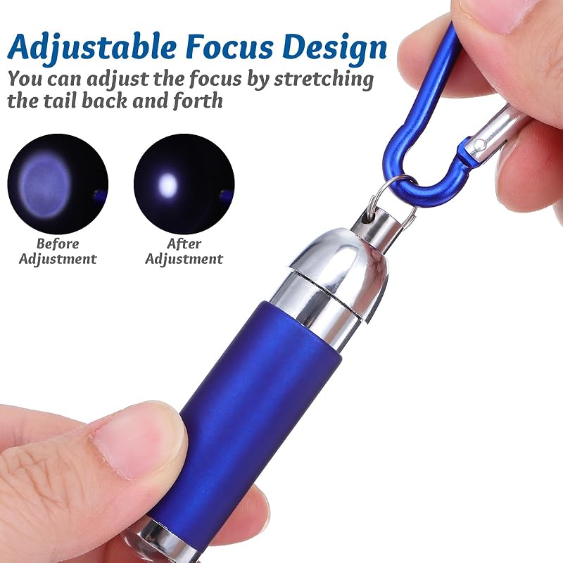 Taschenlampen-Schlüsselanhänger Mit Kletterhaken Mini Schlüsselbund Taschenlampe Für Outdoor-Camping Zuhause Und Rucksack Kompakt 1.97 X 0.59 X 0.59 in — Foto 3 von 8