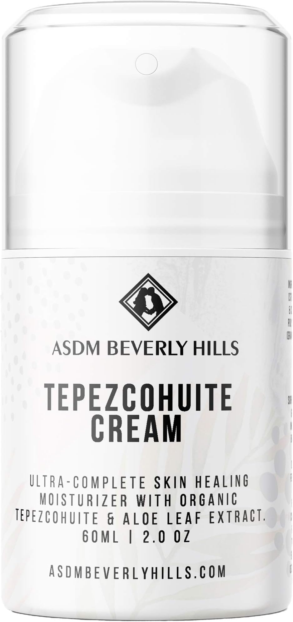 ASDM Beverly Hills Tepezcohuite Face Cream 2oz 60ml Collagen Booster w/Hyaluronic Acid, Anti-Aging, Remove Wrinkle, Acne Scar, Eczema, Anti-Inflammatory,Calming Hydrate Sensitive Healing Moisturizer