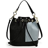 MZE JPLAN Denim Bucket Bag for Women Handbag Trendy Jean Purse Drawstring Crossbody Shoulder Bag