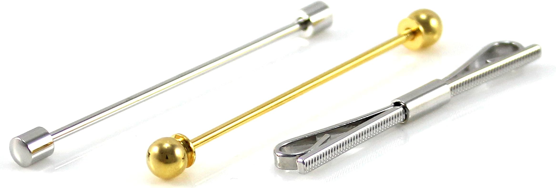 MENDEPOT Men Shirt Collar Pins Three Models Collar Pin Set