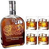 CraffBase Personalized American Football Stadium Whiskey Bottle Custom Whiskey Decanter Christmas Gifts for Men, Birthday, Game Day, Anniversary