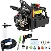YOKING Pressure Washer, Max 150 bar, 12L/min, PM Inverter 3HP Motor,Horizontal Triplex Pump,60dB Quiet,with 7 Nozzles, Power Washer for Patios, Decks, & Sidewalks
