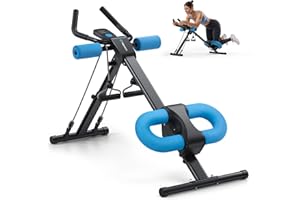 MERACH Ab Machine, Ab Workout Equipment, Adjustable Ab Trainer Machine for Abs Workout at Home Gym, Foldable, Knee Protection, Abdominal Trainer for Stomach Workout