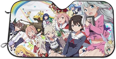 Amazon Co Jp アニメ混成同人 車のサンシェード車のサンシェード車のフロントカーテン車供給高温分離四季吸引カップタイプ130 X 70 Cm ホーム キッチン