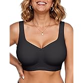 Vertvie Jelly Bras for Women Plus Size Minimizer Soft Wireless Push Up Bra Full Supportive Older Lift Back Coverage Bralette