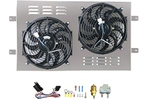 KUUHLERSAT Aluminum Shroud Electric Fan for 1988-1999 Chevy C/K 1500 2500 3500 GMC Suburban 5.0 5.7L V8