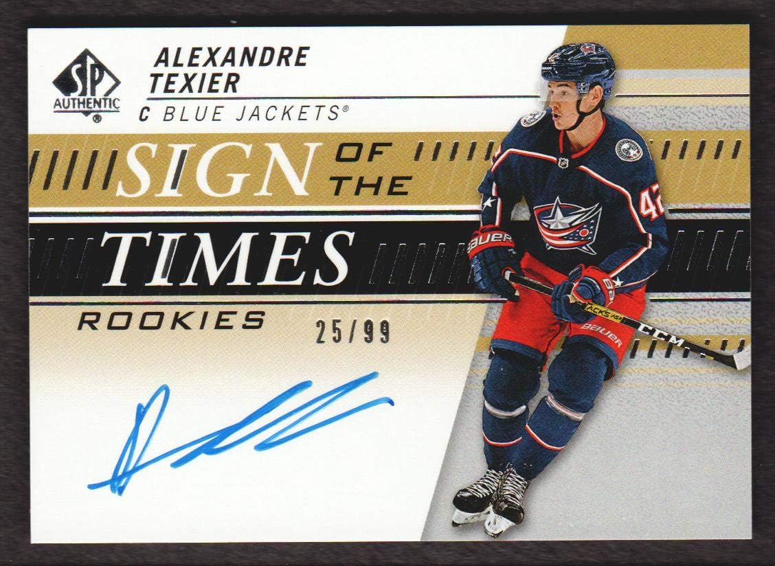 19 Sp Authentic Sign Of Times Rookies Sotr At Alexandre Texier Auto 25 99 At Amazon S Sports Collectibles Store