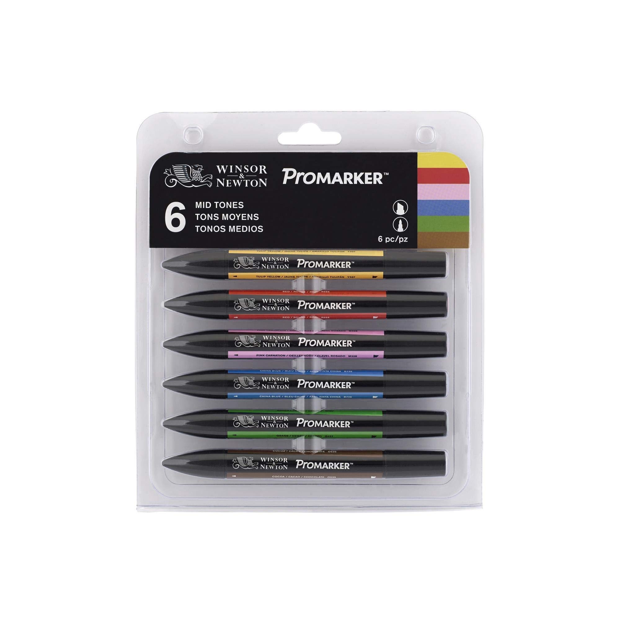 Winsor & Newton ProMarker - Set of 6 - Mid Tones — image 1