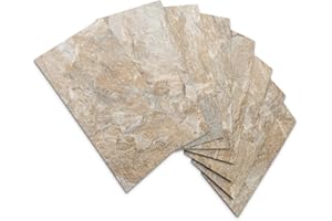 AULIGET 100-Piece Peel and Stick Backsplash Wall Tiles, 3" x 6" PVC Sandstone Faux Stick on Tiles for Backsplash Kitchen, Bathroom, Laundry Room, Camper, Fireplace