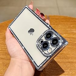 ROSEHUI Clear Glitter Phone Case for iPhone 14 Pro