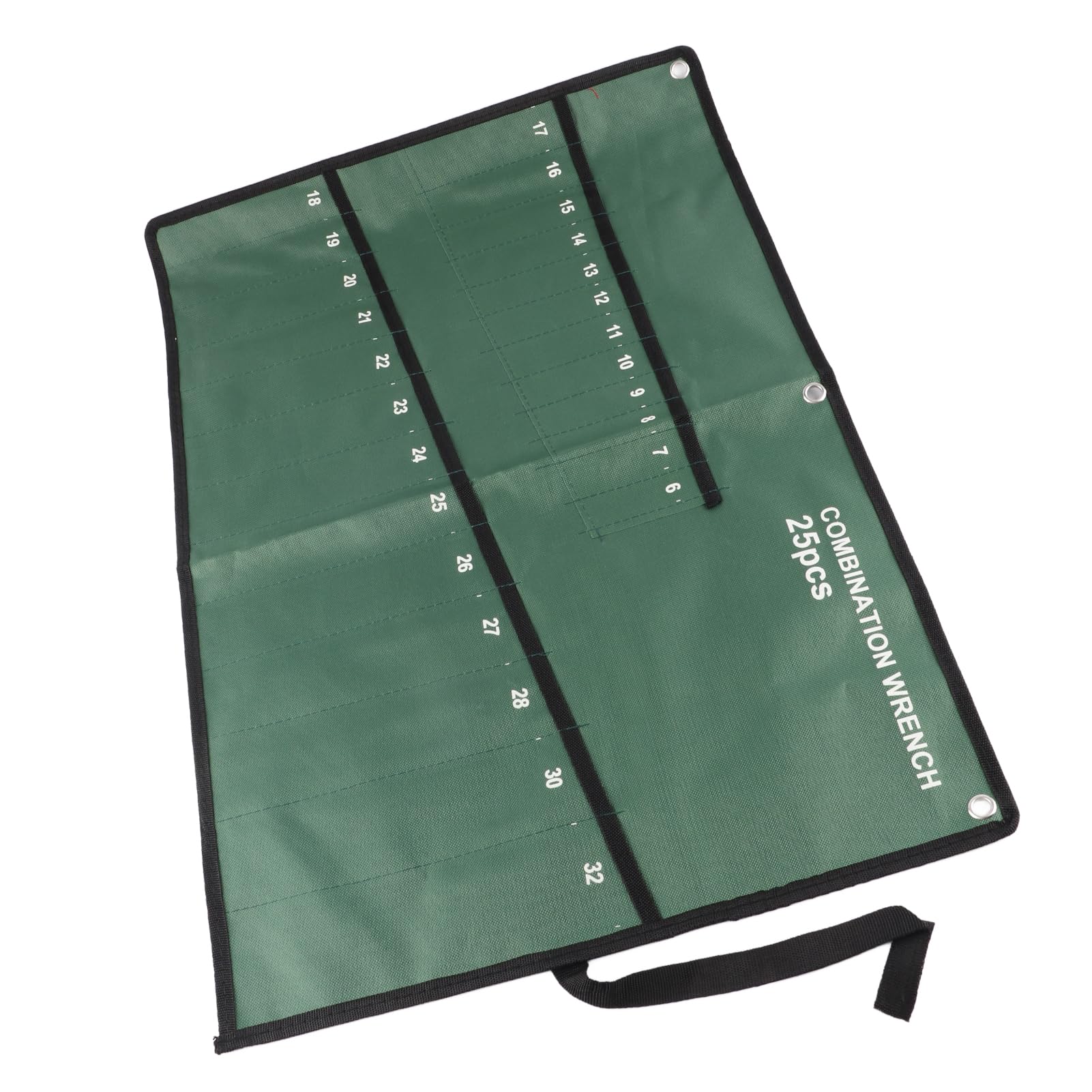 WPKD BLUEIY Wrench Roll Up Pouch,25 Pockets Wrench Organizer Bag,Canvas Tool Roll Bag,for Home Spanner Plier Wrench Hand Tools Holder(Green)