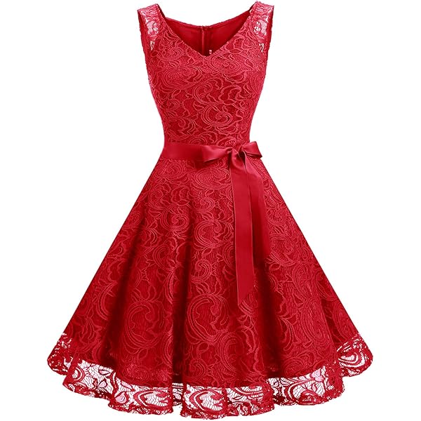 short red lace bridesmaid dresses A Line Short Burgundy Lace Prom Dress, Lace Graduation Dress, Homecomi –  jbydress main image 1