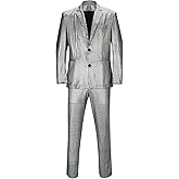 Men’s 2 Pieces Disco Costume Jacket Pants Outfit Set Adult 70s Shiny Metallic Sequin Halloween Cosplay Party Suit