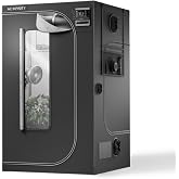 AC Infinity CLOUDLAB 844, Advance Grow Tent 4x4, Thickest Poles &amp; Mylar | Largest Zipper Window, 2000D Mylar Canvas, 1" Poles, Lab-Tested Highest Reflectivity, Controller Mount, 48" x 48" x 80"
