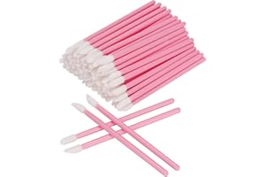 FIAHNG AKStore 200 Pcs Disposable Lip Brushes Make Up Brush Lipstick Lip Gloss Wands Applicator Tool Makeup Beauty Tool Kits Pink