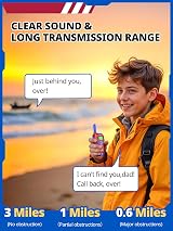 Inspireyes Kids Walkie Talkies 3 Pack Long Range 2 Way Radio 3-12 yrs view 3
