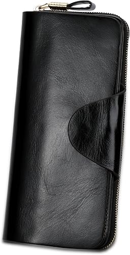 Amazon Niksa レディース 財布 レディースのギフト 牛革 オイルレザー 二つ折り お財布 革財布 レディース 小銭入れ 長財布 収納 ロングウォレット プレゼント U型ファスナー 化粧箱付き カバー付き Sf015 G 財布