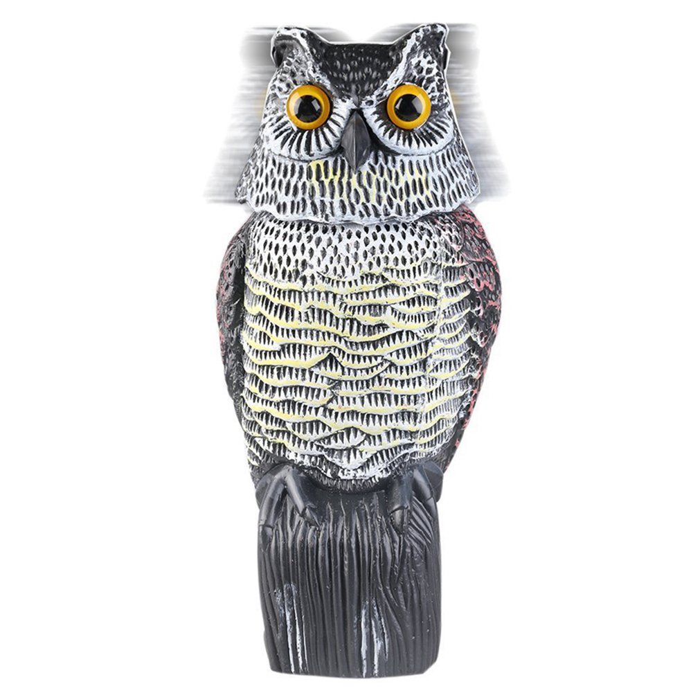 Realistic Simulation Plastic Owl Decoy Owl With Red Ierenden