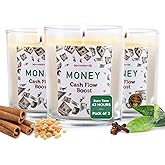MAGNIFICENT 101 Set of 3 Long-Lasting Money Cash Flow Smudge Candles - 10.5 oz - 42-Hour Burn- Made of Soy Wax, Sage Herbs - for House Energy Cleansing & Manifestation - Money Candle