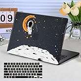 Compatible with MacBook Pro 13 inch Case 2024 2023-2016 Release M2 M1 A2338 A2289 A2251 A2159 A1989 A1708 A1706 with Touch Bar, Funut Plastic Hard Case & 2 Keyboard Cover for Mac Pro 13", Astronaut