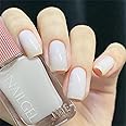 COSMOO 12ML Milky White Quick Dry Nail Polish, Jelly White Nail Lacquer for Nail Art Varnish
