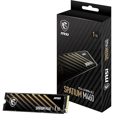 MSI SPATIUM M460 PCIe 4.0 NVMe M.2 1TB Solid State Drive