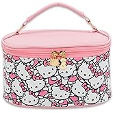 Fast Forward Hello Kitty Sanrio Cosmetics Vanity Pouch Bag Make Up Tote Authentic Metal Charm