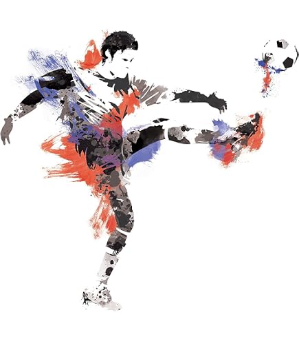 Décal Mural Soccer Gardien De But • Sticker Sport Décoration Chambre Garçon • Facile à Poser