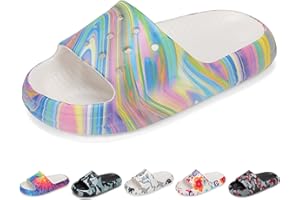 BALLAZA Kids Cloud Slides Boys Girls Non Slip Slip On Shower Sandals, Comfort Slippers for Summer, Pool, Beach, and Water Activities