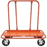 GypTool Heavy Duty Drywall Sheet Cart &amp; Panel Dolly with 4 Swivel Wheels - Orange