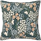 Beanstack Spring Pillow Covers Black Sage Green Wild Flower Plant Throw Pillows Case,Seasonal Vintage Floral Outdoor Decorative Linen Farmhouse Decor Cushion Covers for Sofa Bed Couch 18x18 Inch