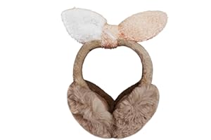 JIAHG Cute Cartoon Animal Winter Earmuffs Soft Faux Fur Ear Warmers Adjustable for Adults Kids Thermal Plush Ear Muffs