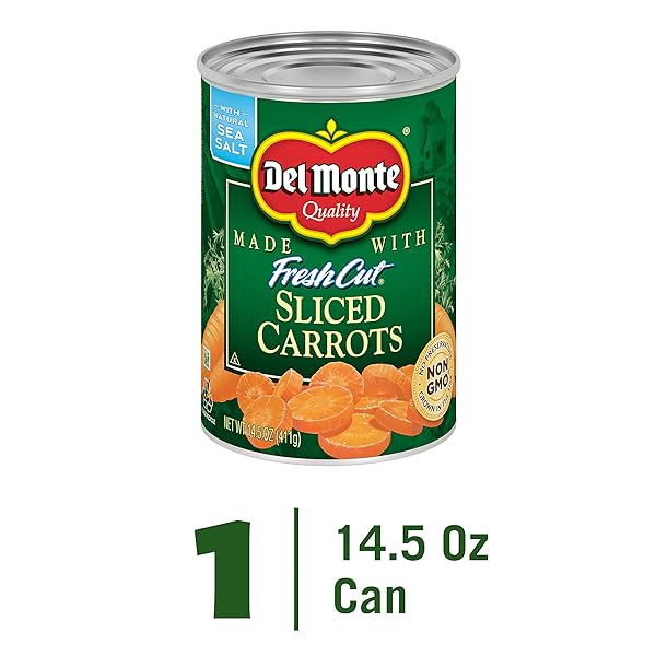 DEL MONTE FRESH CUT SLICED CARROTS 14.5 OZ. CAN, CANNED VEGETABLES