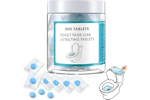 Demissle Toilet Leak Detection Tablets, 30 Pcs Blue Bowl Dye Tablets with Storage Bottle, Detect Silent Tank Leaks, Water Tracer Dye for Bathroom Toilets Detection