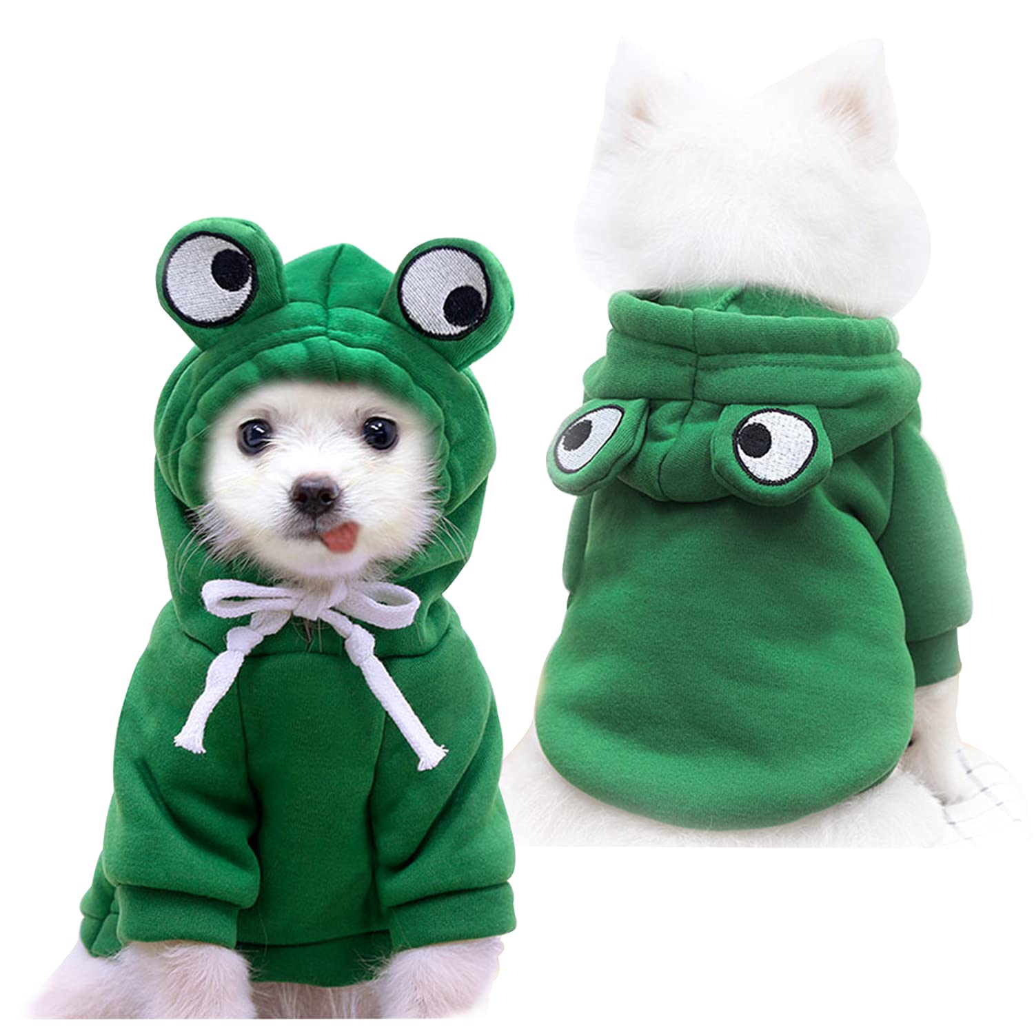 VITSOLE Dog Hoodie Coat for Small Dogs (Green, M)