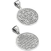 925 Sterling Silver Reversible Irish Blessing Charm Pendant