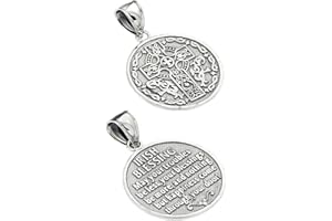 Claddagh Gold 925 Sterling Silver Reversible Irish Blessing Charm Pendant