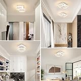 EIDISUNY Modern Ceiling Light 22W Warm White 3000K Square White Fixture view 6