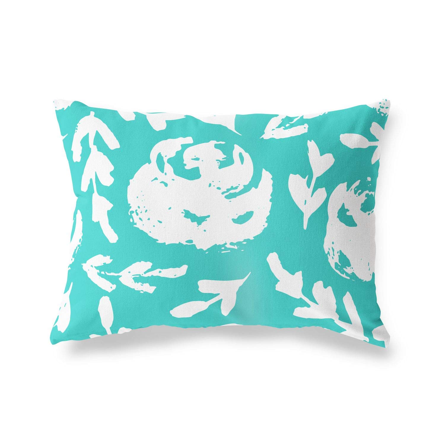 Bonamaison Decorative Cushion Cover Turquoise & White, Throw Pillow Covers, Home Decorative Pillowcases for Livingroom, Sofa, Bedroom, Size: 35x50 Cm - Designed and Manufactured in Turkey