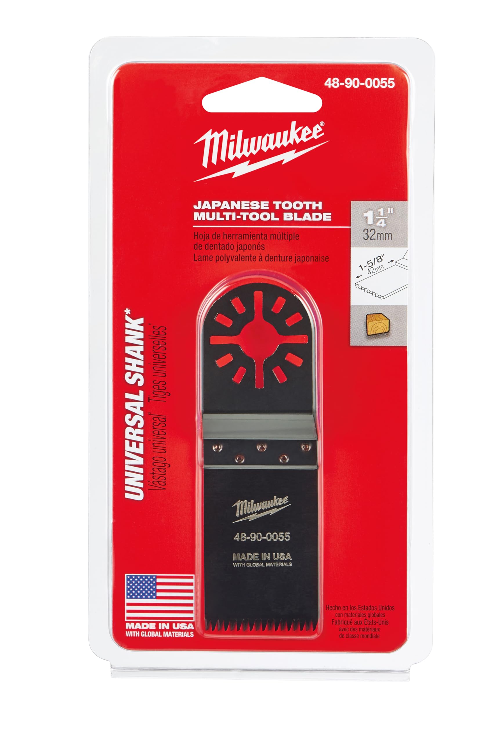 MILWAUKEE'S Oscillating Japanese Tooth Blade, 1-1/4" (48-90-0055)