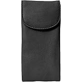 ili New York Double Flap Leather Eyeglass Case, Soft Multi-Functional 2-in-1 Sunglasses and Eyeglasses Case for Men and Women