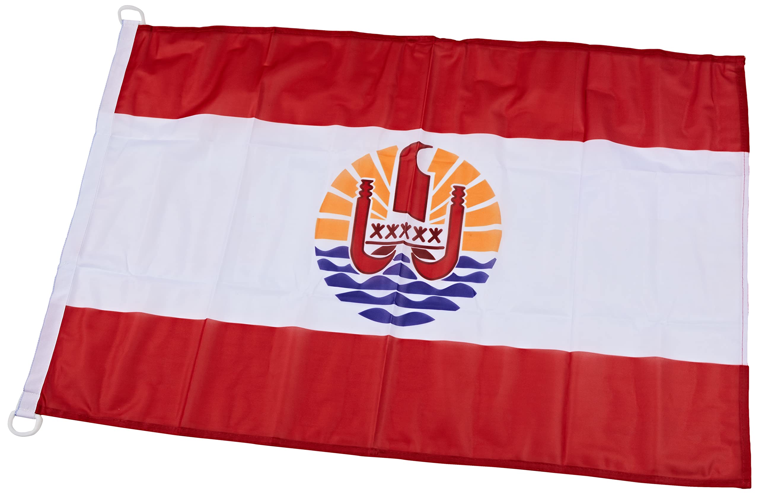 AZ FLAG - French Polynesia Flag - 2x3 Ft - For Outdoor - French Polynesian Banner Knitted Polyester with Two Plastic Rings - Fade Resistant - Vivid Colors - 2' x 3' Feet - 90x60 Cm