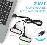 Yaklim Running Light 2 Pack Clip On USB Rechargeable LED Flashlight view 2